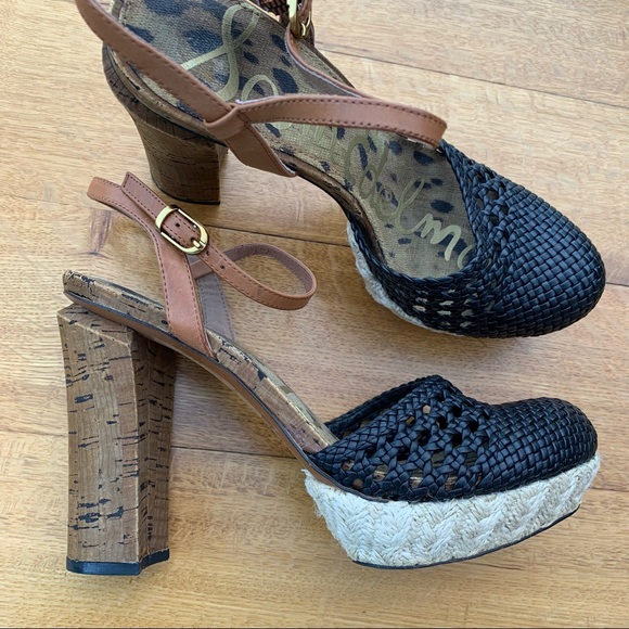 SAM EDELMAN RELLA ESPADRILLE PLATFORM HEELS EUC - Picture 6 of 14